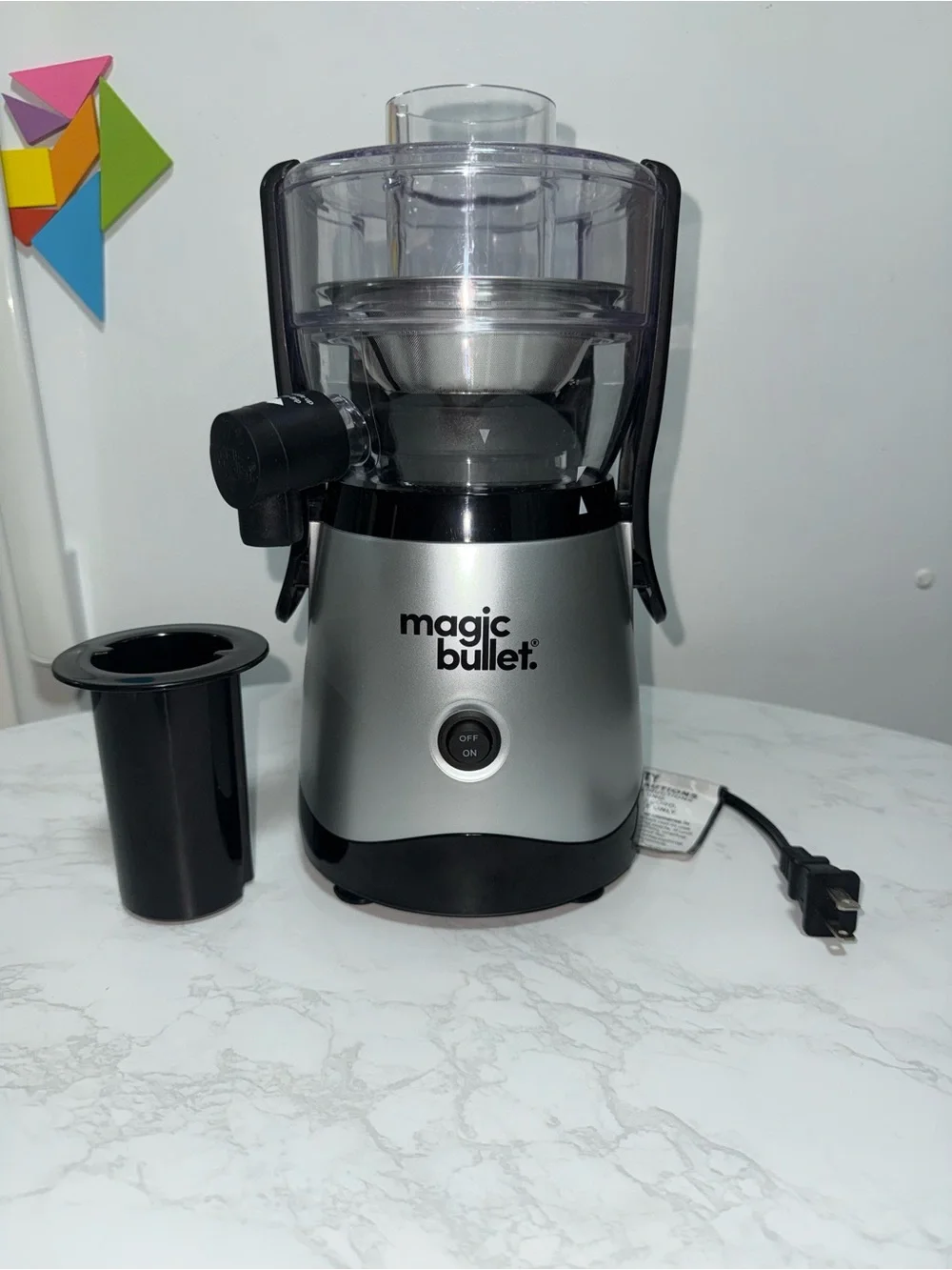 Silver Electric Citrus Juicer - Compact Fresh Juice Maker